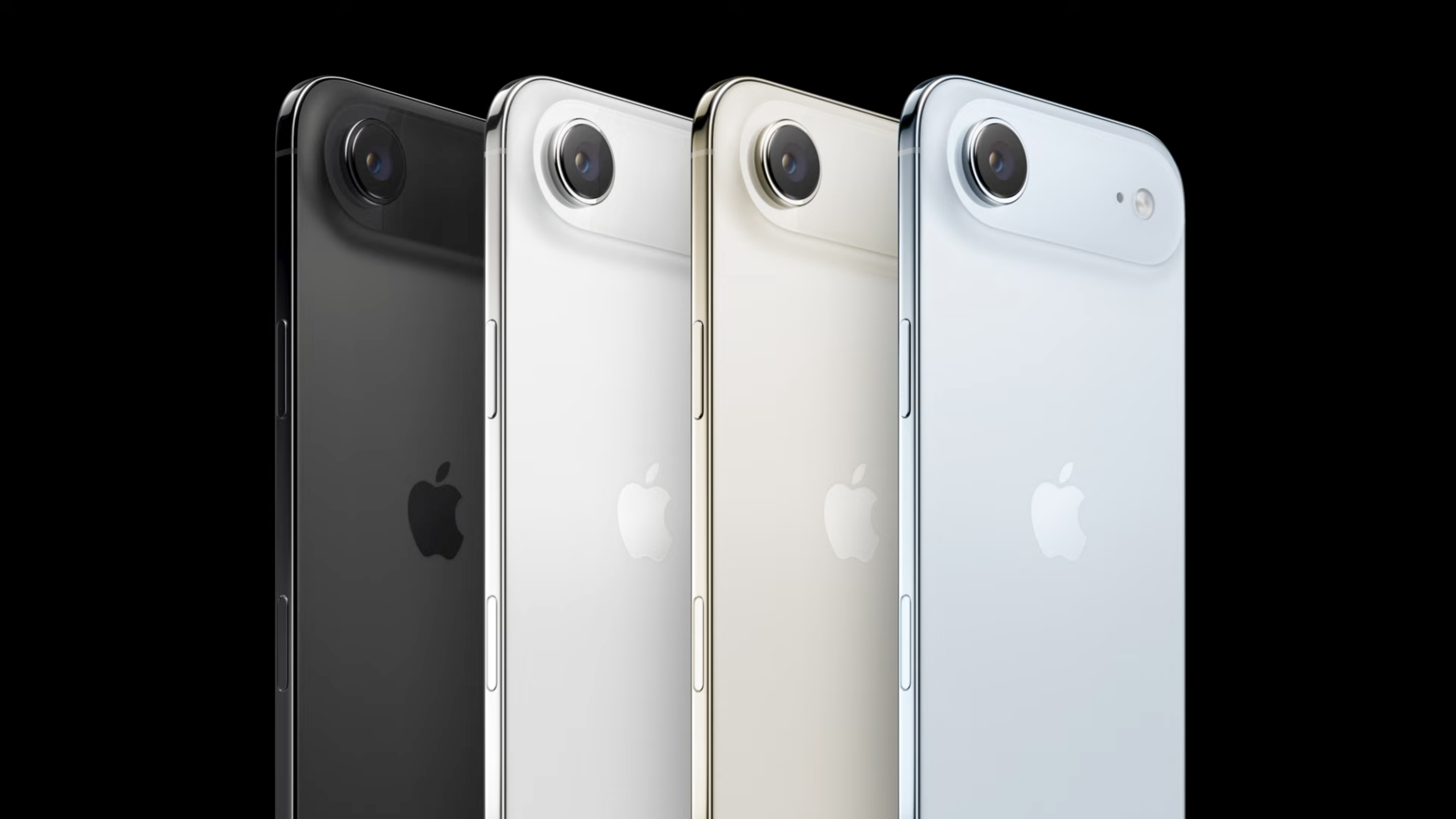 iPhone Air available in black, silver, gold, and light blue color options