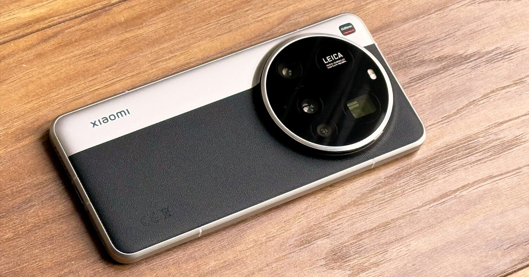 Xiaomi smartphone with Leica camera on a wooden table