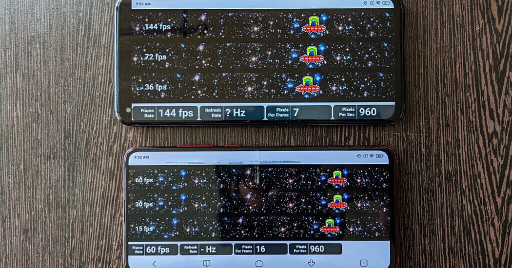 Xiaomi phones comparing gaming performance and refresh rate