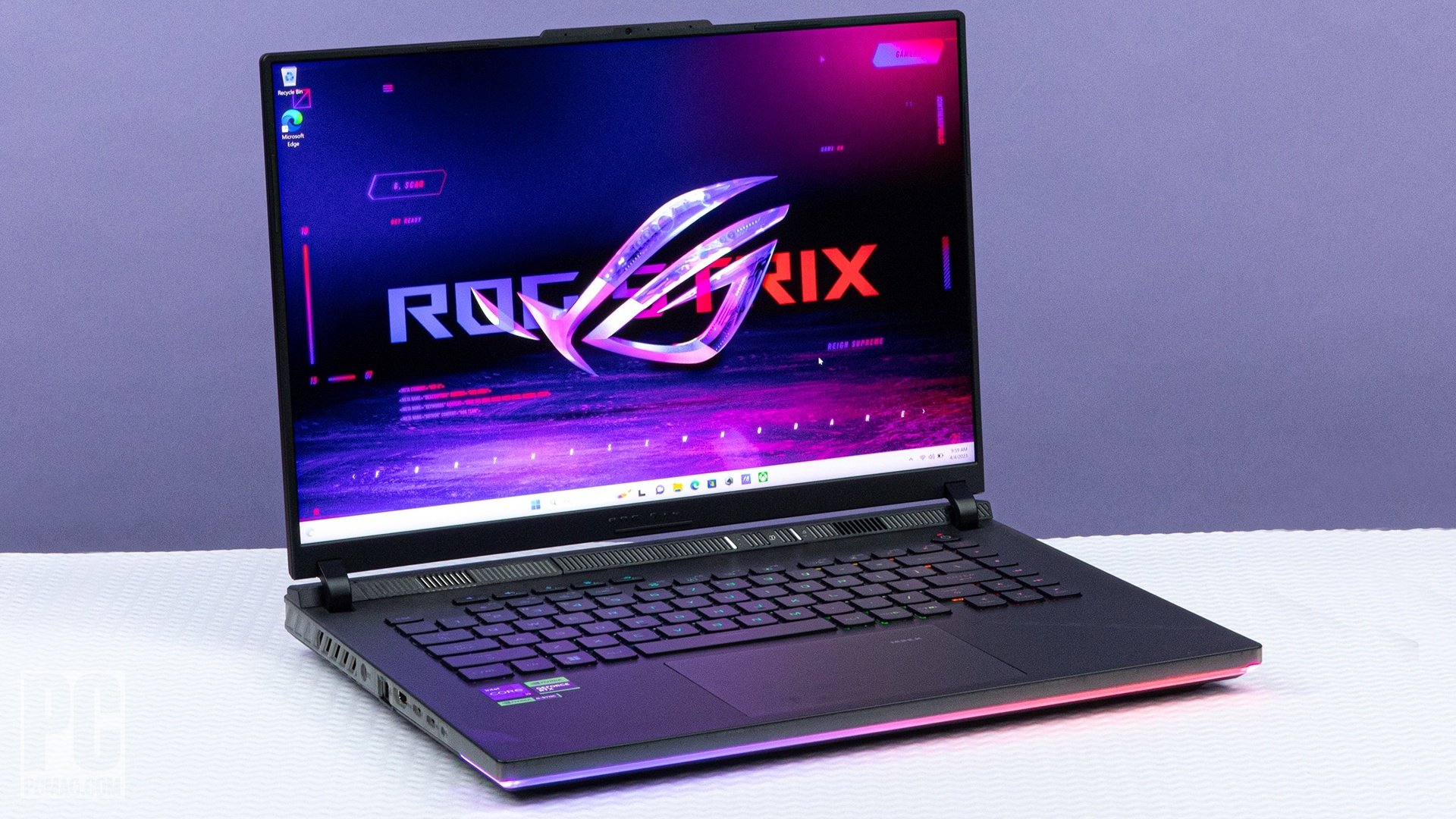 ASUS ROG Strix SCAR 18 gaming laptop with RGB lighting, premium display and flagship gaming performance.