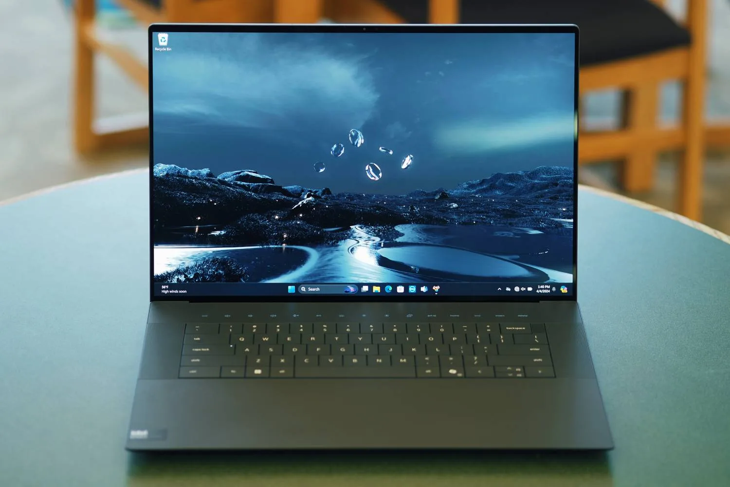 Dell XPS laptop with Windows display on a desk