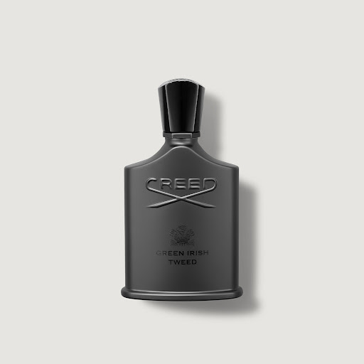 Creed Green Irish Tweed fragrance bottle with classic woody green scent and elegant luxury design. 