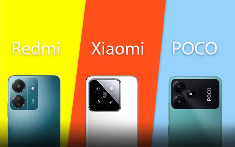 Redmi, Xiaomi, and POCO smartphones representing Xiaomi’s main smartphone series.