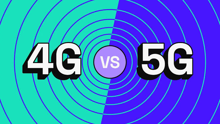 4G vs 5G mobile network comparison graphic