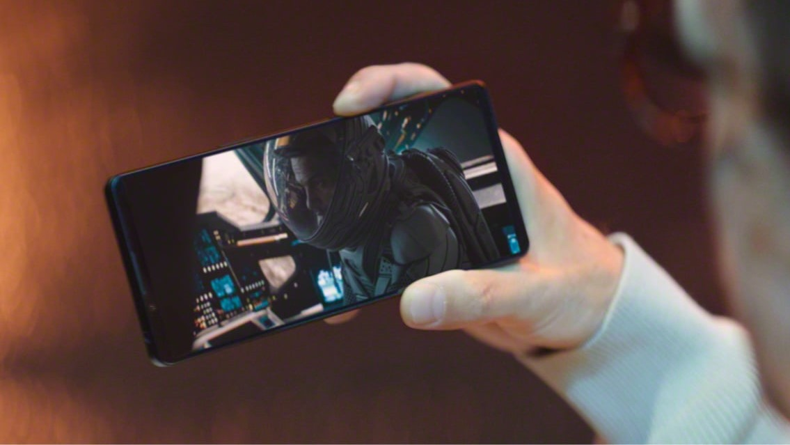 Smartphone displaying a video with an astronaut on screen