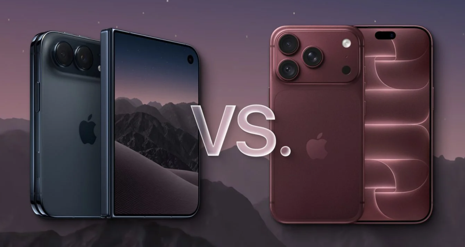 Foldable iPhone concept compared with iPhone 18 Pro Max design