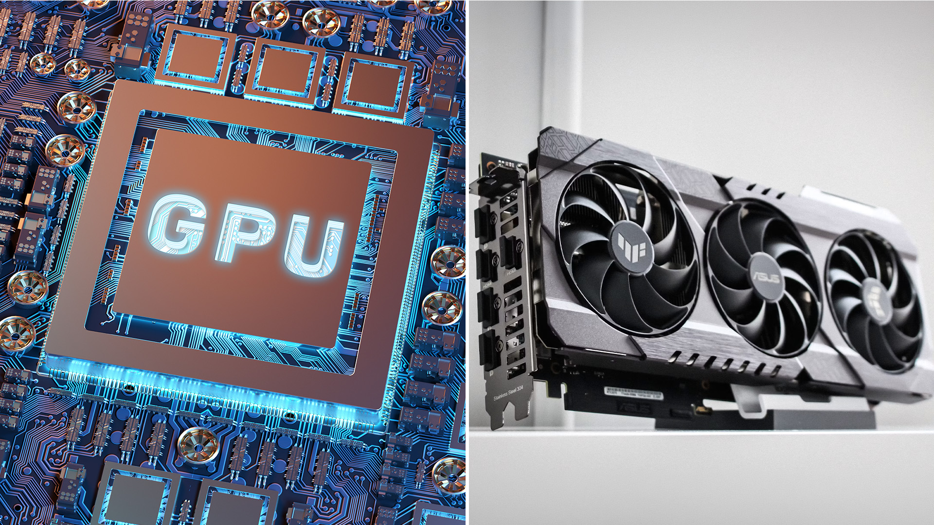 GPU processor chip and dedicated graphics card comparison